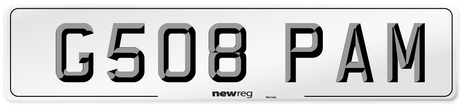 G508 PAM Number Plate from New Reg
